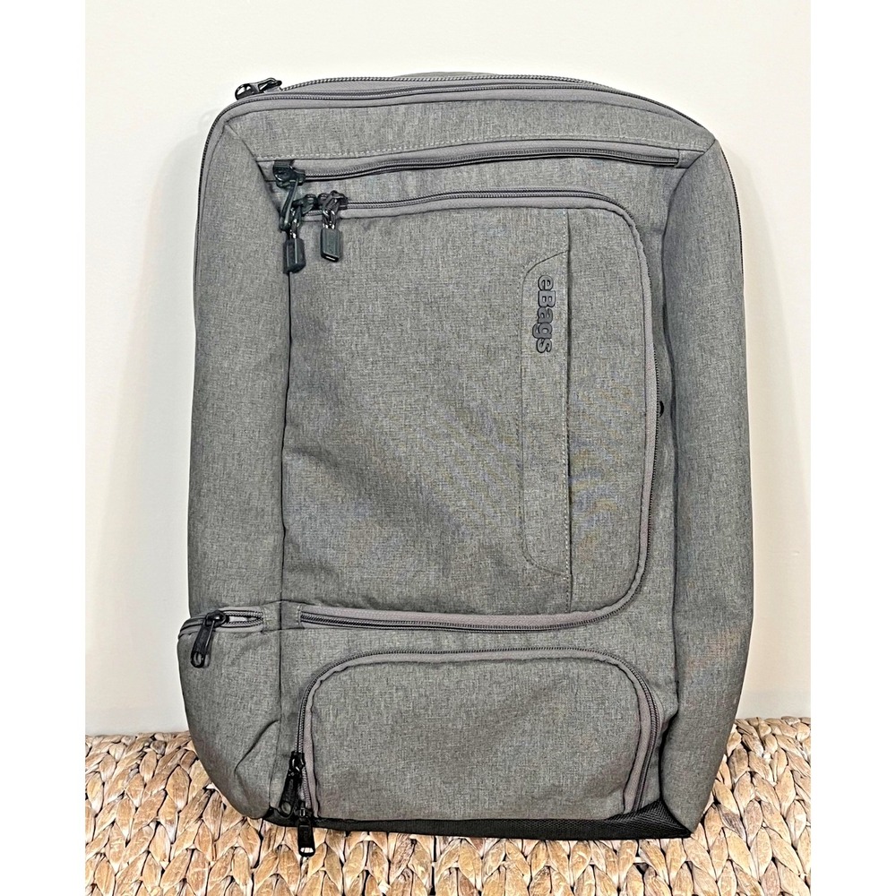 eBags Mother Lode Weekender Travel Backpack Carry On Convertible Heathered Gray
